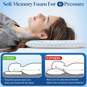 CloudBliss Thin Pillow 2.75 multiuse design for travel and home.