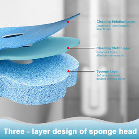 Clowand bathroom cleaning scrub head simplifies routine bathroom hygiene tasks.