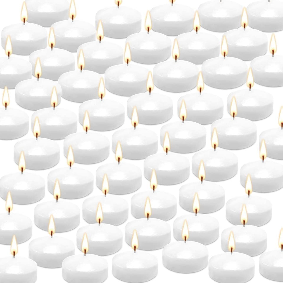 CLTNIKET 50-pack white floating candles on water elevate wedding centerpieces