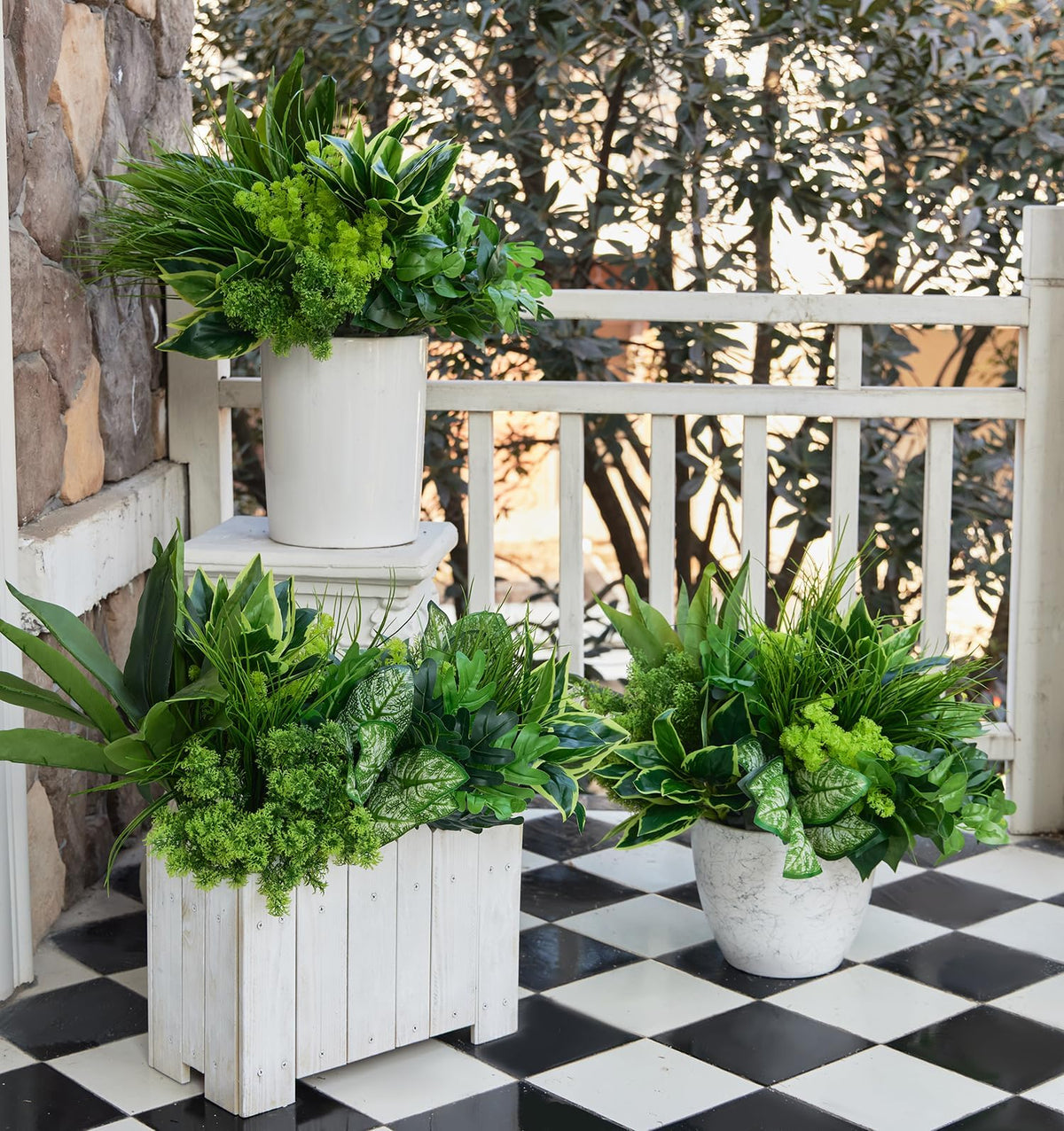Clycaloor boxwood hanging plants for balcony or patio