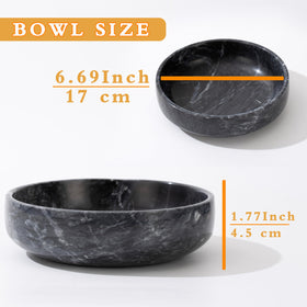 CM CHIC MONDAY natural black marble bowl adds sophistication to any living space.