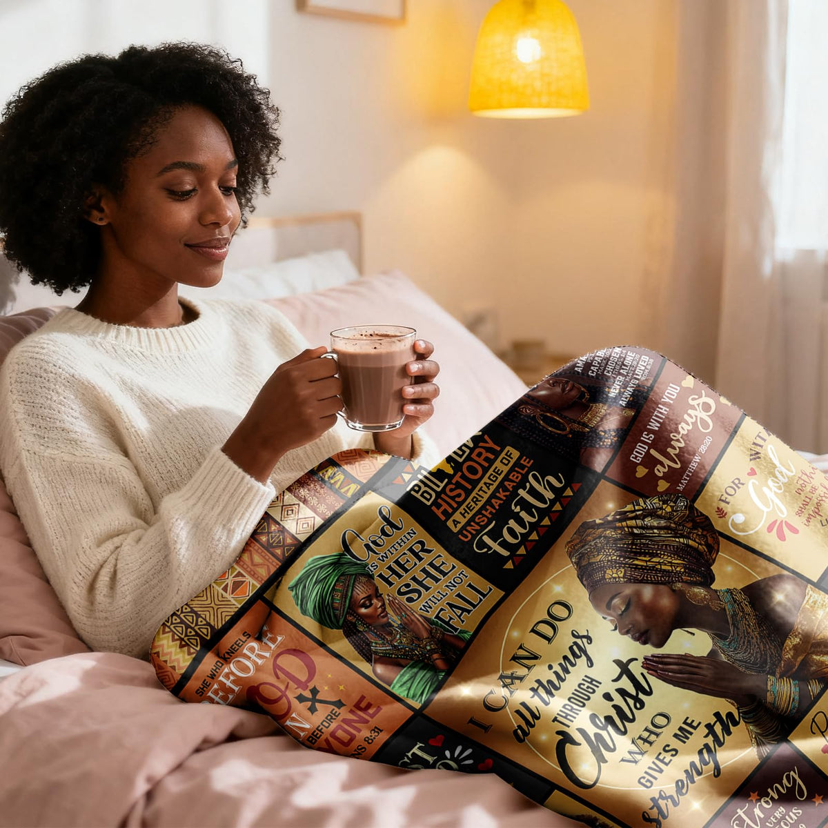 CMAJZIN African American women blanket portrait showing generous 60x50 inches for family moments.