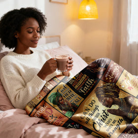CMAJZIN African American women blanket portrait showing generous 60x50 inches for family moments.
