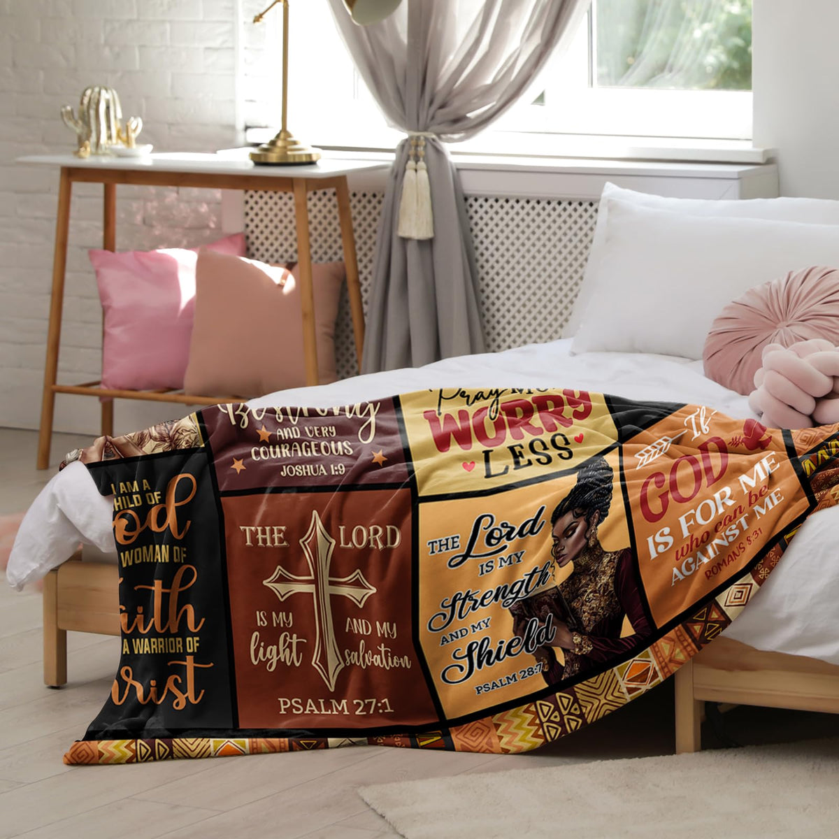 CMAJZIN blanket with scriptures ideal for gifting on birthdays or Christmas.