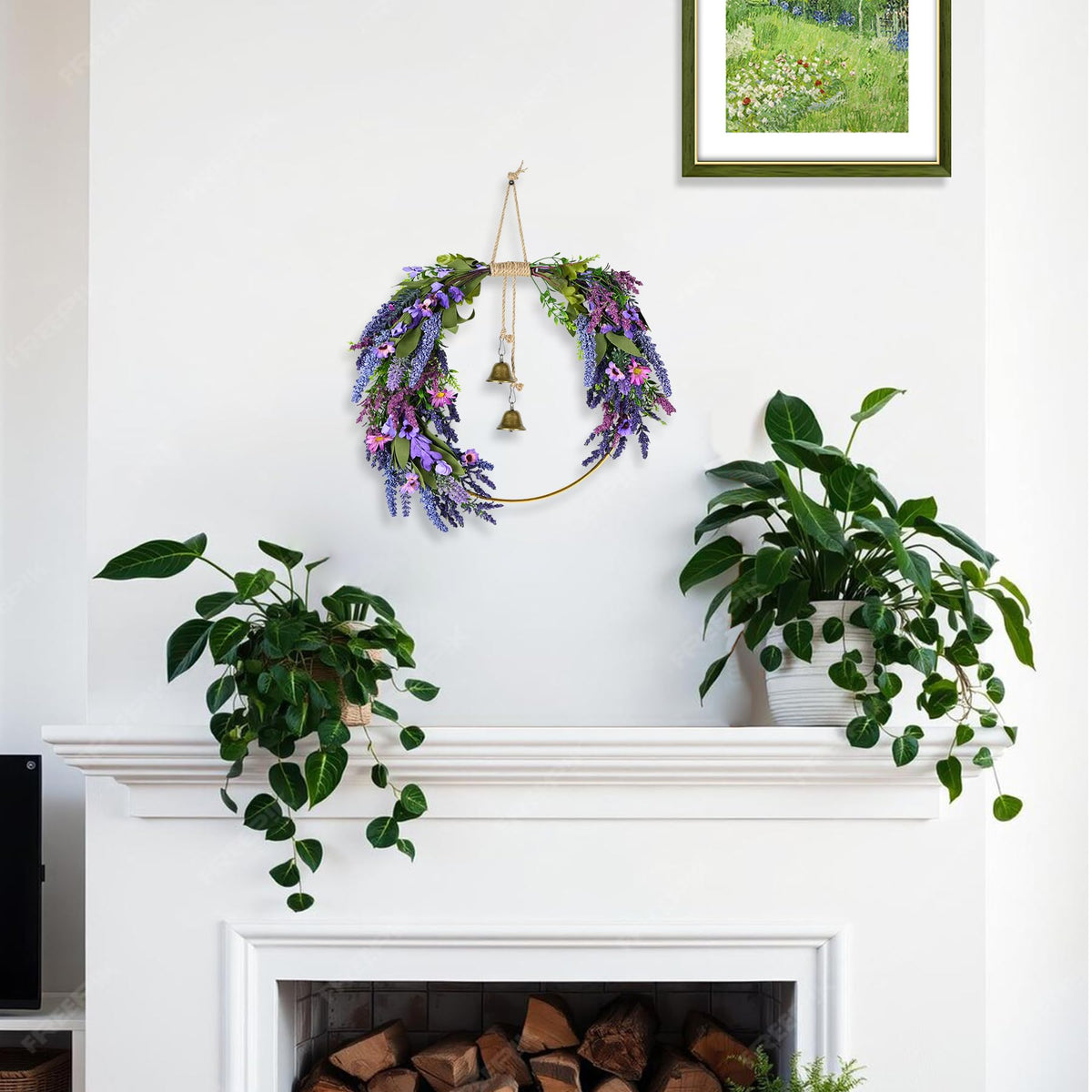 CMINAUS Front-door decor works well for indoor and outdoor farmhouse styling.