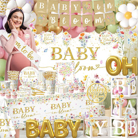 CMUSKO Baby in Bloom backdrop creates floral ambiance for photos
