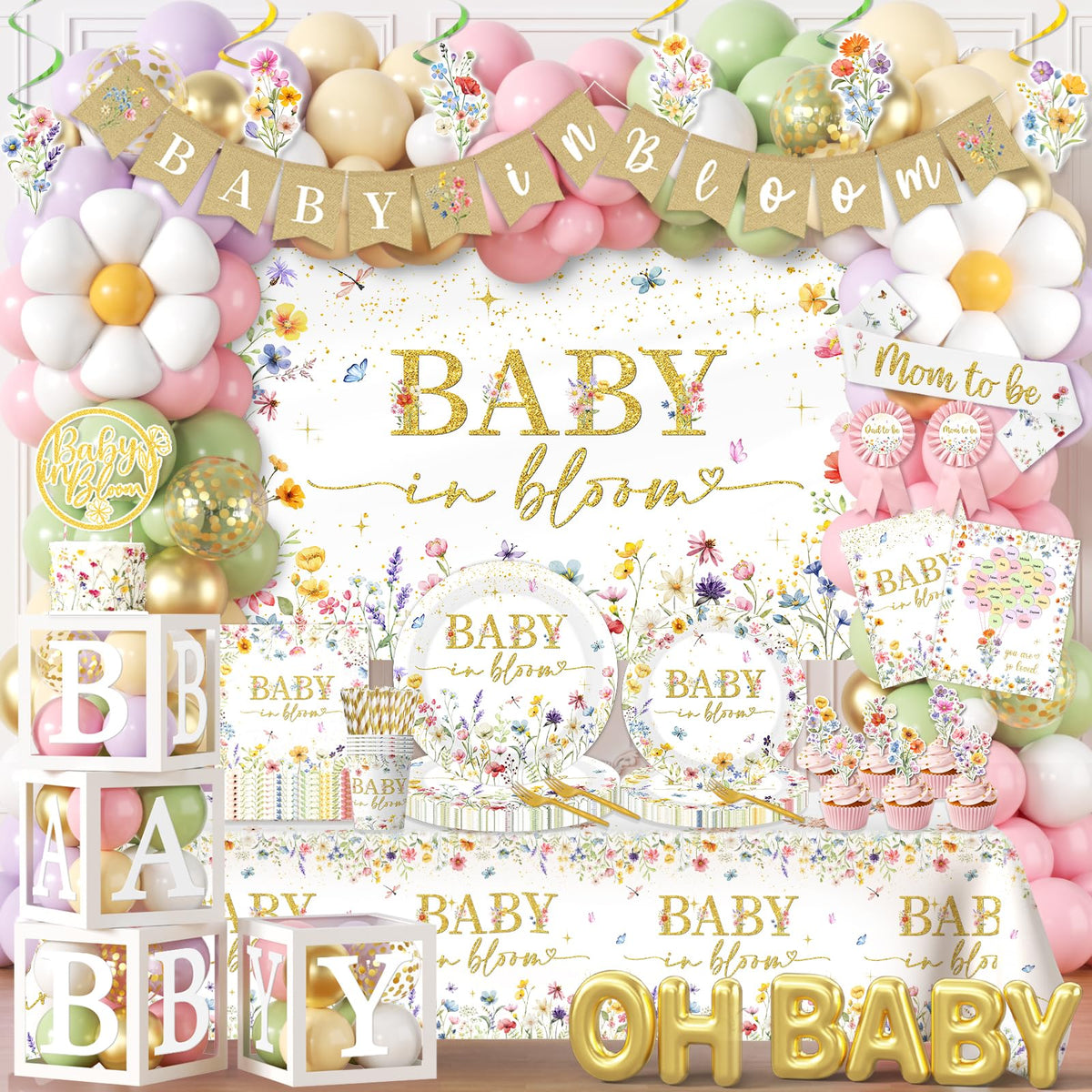 CMUSKO Baby in Bloom banner adds spring charm to baby shower