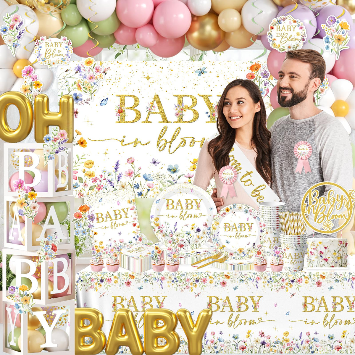 CMUSKO Baby in Bloom cake topper adds festive flair