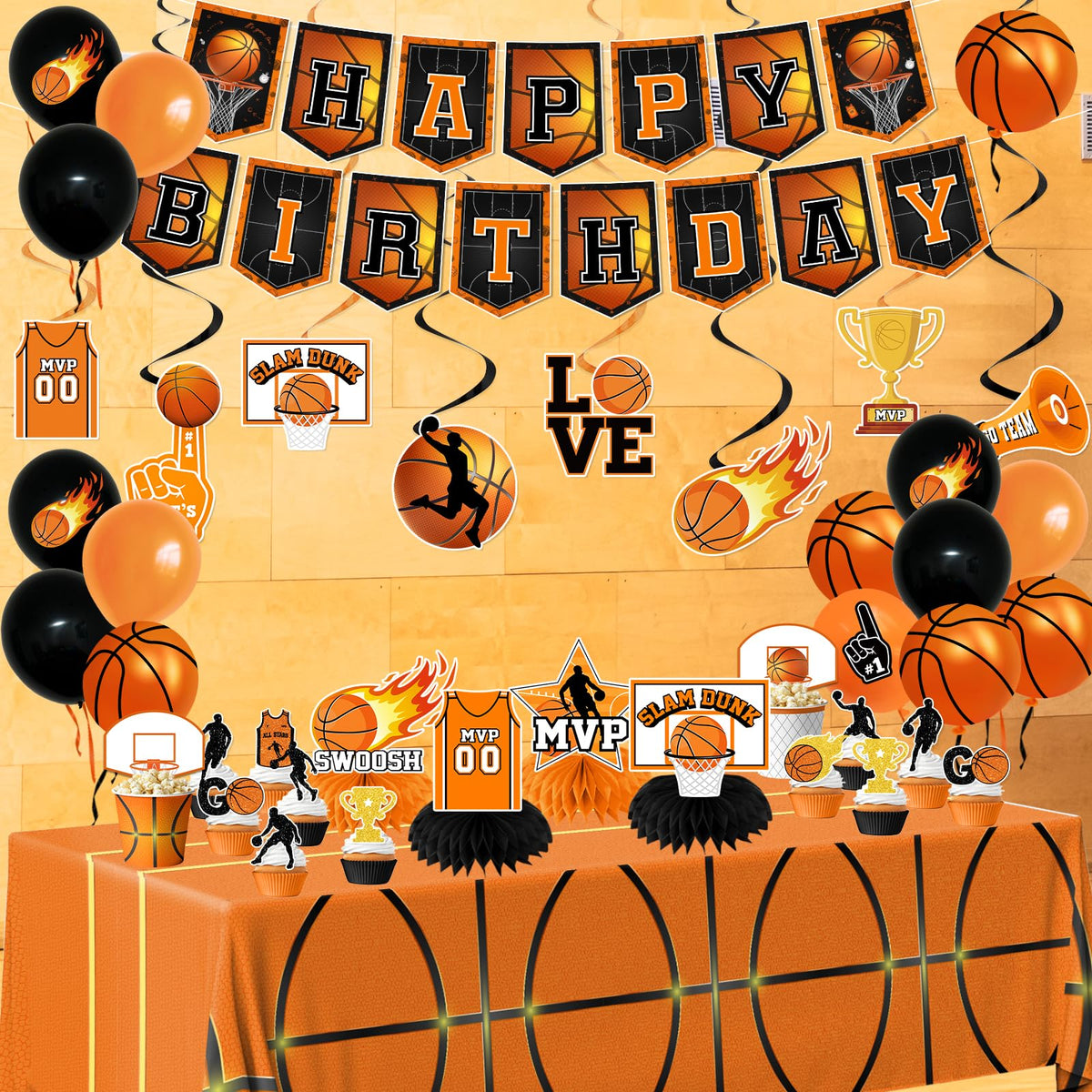 CMUSKO basketball balloons bring vibrant color and festive moments