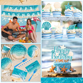 CMUSKO beach paper plates convenient and recyclable partyware