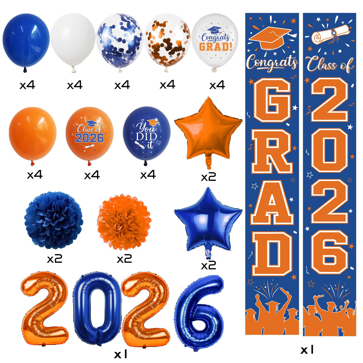 CMUSKO blue star foil balloons boost color and festive atmosphere