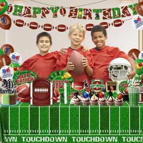 CMUSKO football napkins with turf print for quick cleanup.
