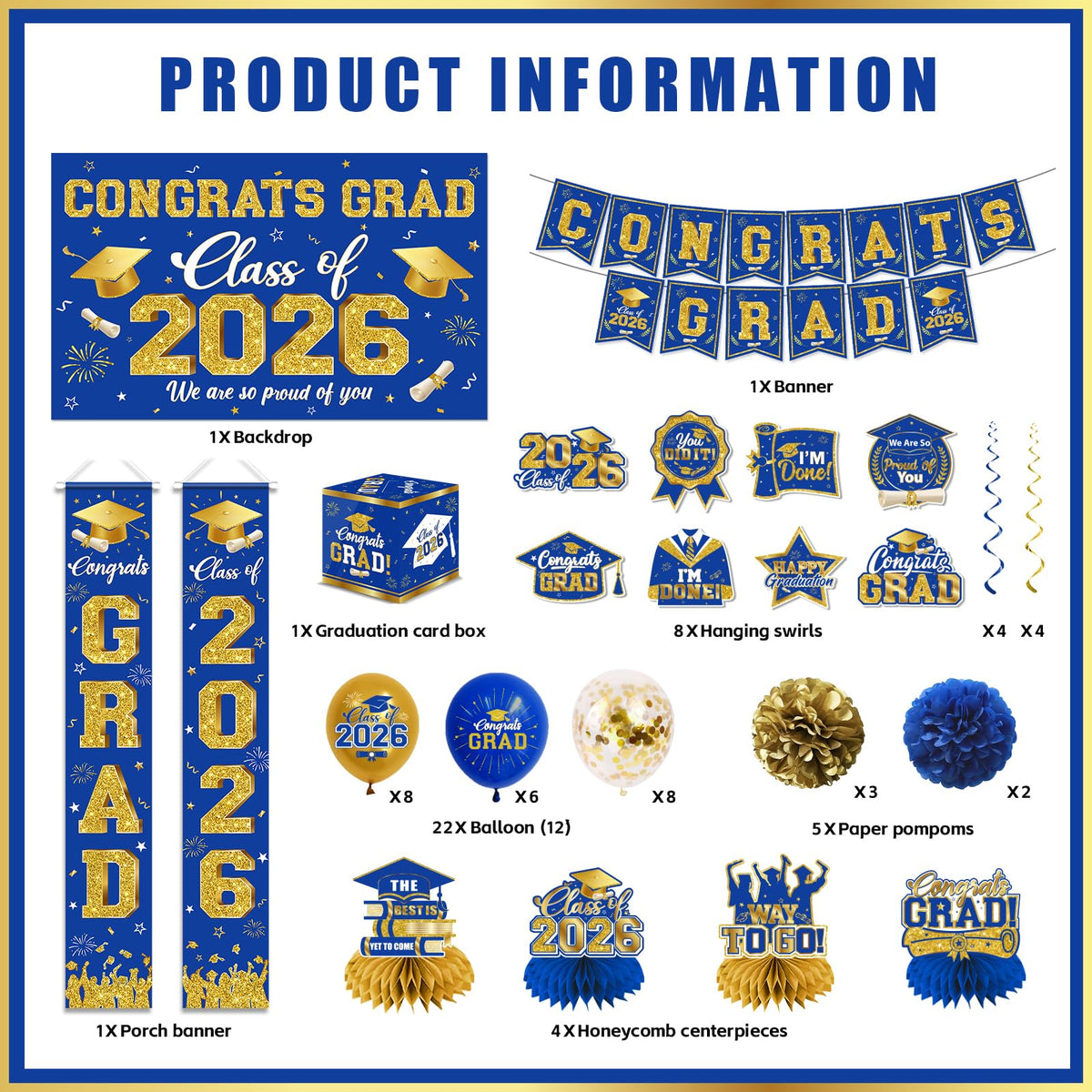 CMUSKO graduation card box keeps messages for keepsakes