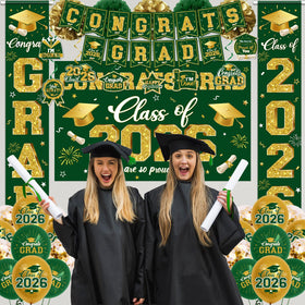 CMUSKO graduation green honeycomb centerpieces elevate tabletops.