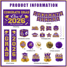 CMUSKO graduation porch sign 2026 adds festive entrance cues.
