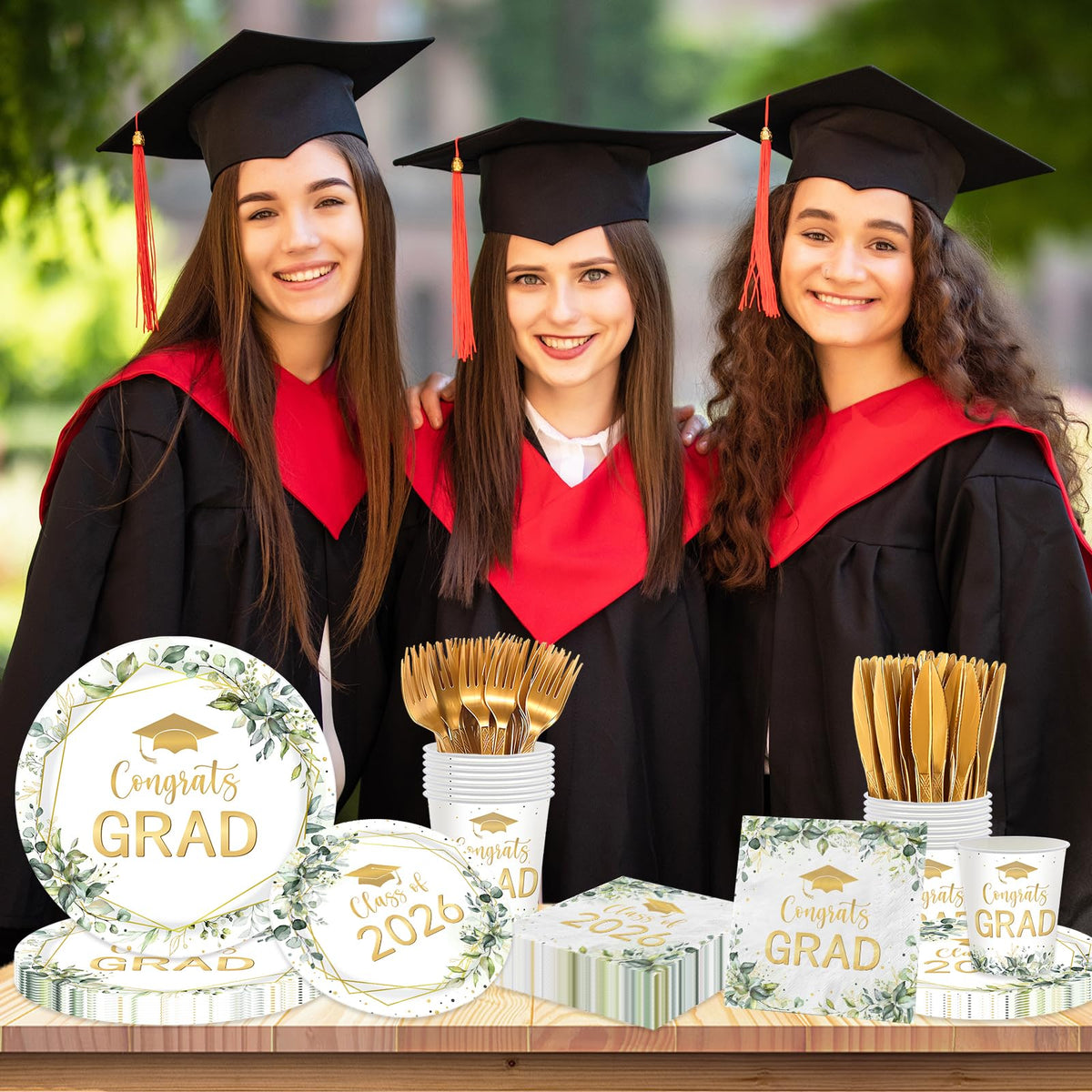 CMUSKO greenery grad 7-inch plates for dessert courses