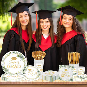 CMUSKO greenery grad 7-inch plates for dessert courses