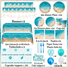 CMUSKO ocean cupcake toppers add playful seaside detail