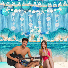 CMUSKO ocean waves balloons bring a festive seaside vibe to any party
