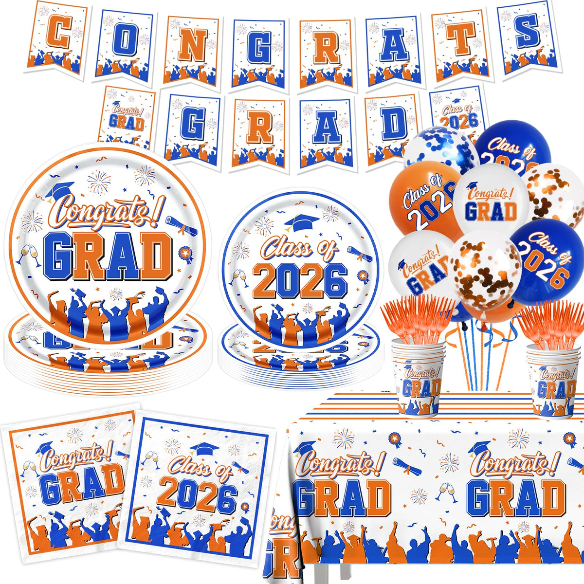CMUSKO orange blue graduation banner for Class of 2026 photo-ready celebration