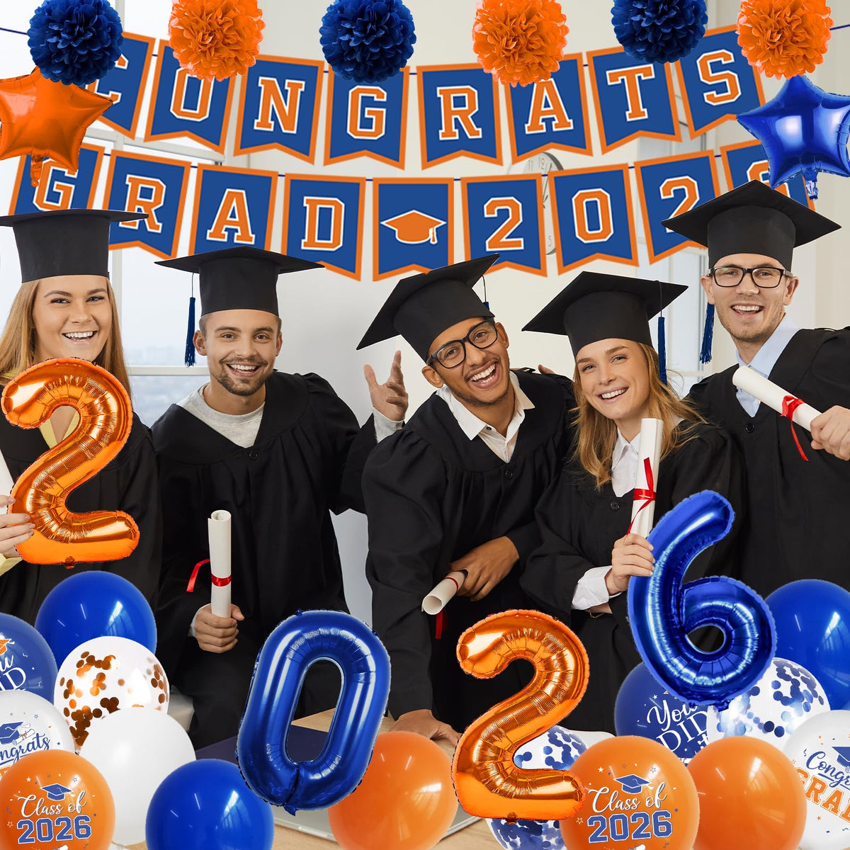 CMUSKO paper pompoms balloons set versatile decor for indoors and photos