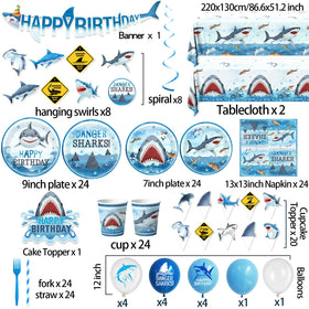 CMUSKO Shark cupcake toppers highlight treats with playful ocean charm