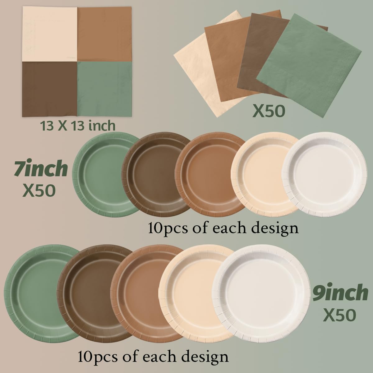 CMUSKO woodland color palette plates create warm forest-themed ambience