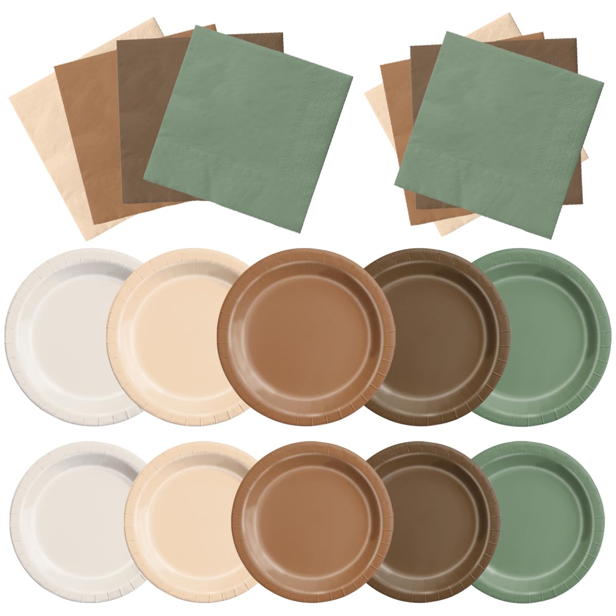 CMUSKO woodland 9-inch plates with forest animals design for easy party setup