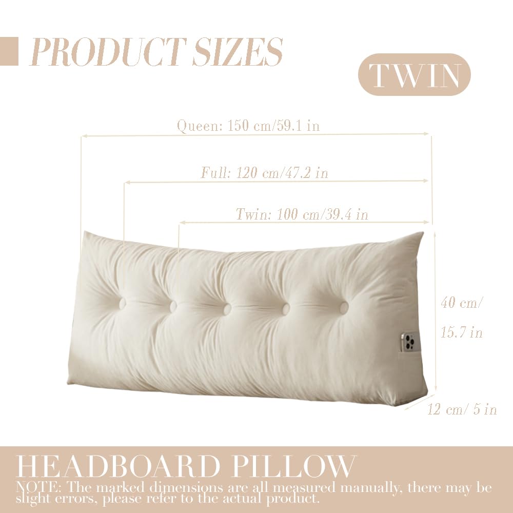 Cnsmak headboard pillow is available in colors to match room style.