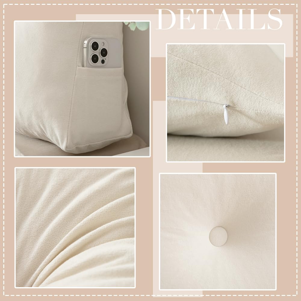 Cnsmak wedge headboard pillow is portable and easy to rearrange on beds or sofas.