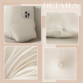 Cnsmak wedge headboard pillow is portable and easy to rearrange on beds or sofas.