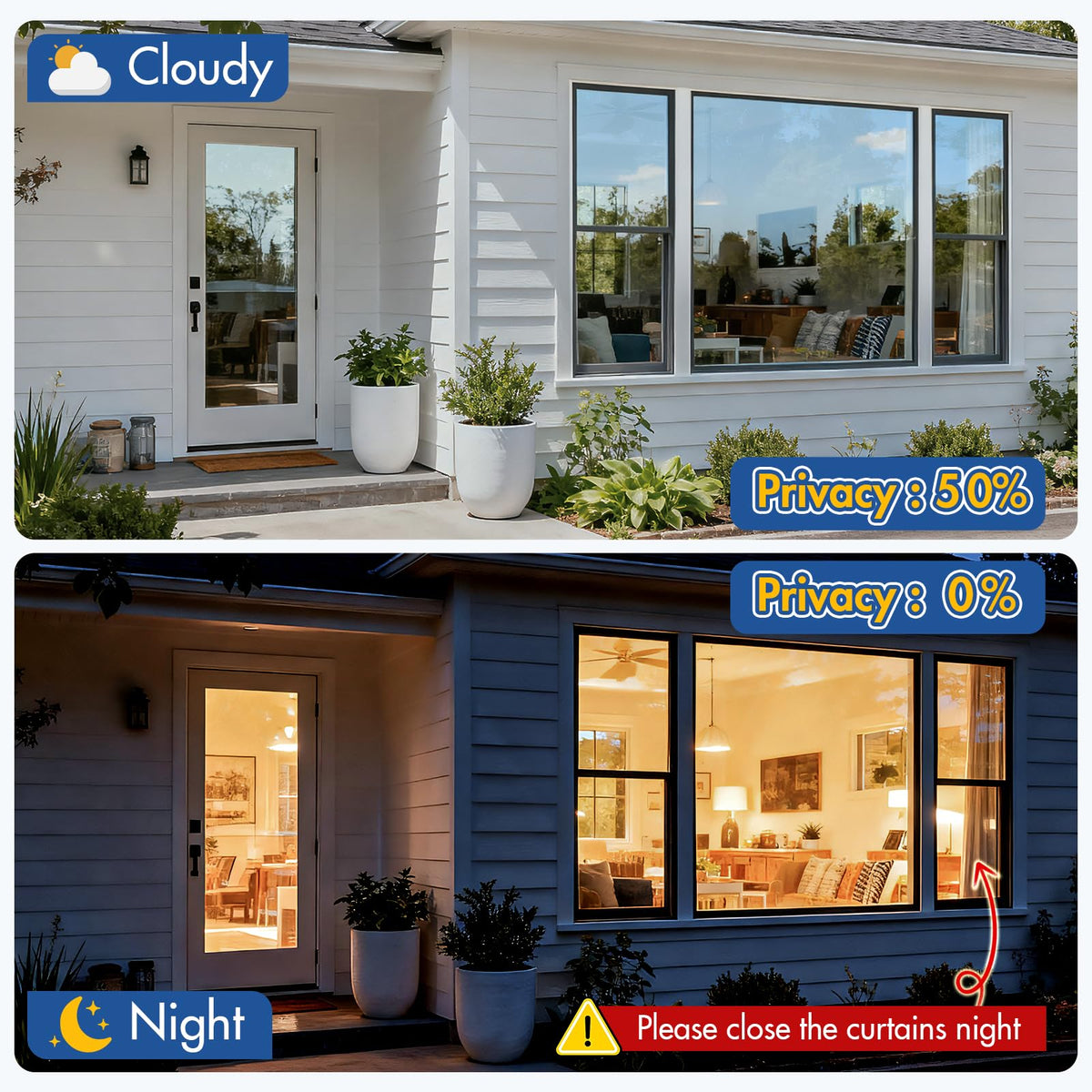 Coavas explosion-proof PET window film adds safety for families.