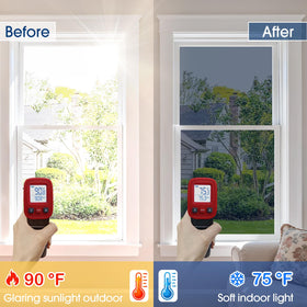 Coavas One Way Privacy Film non-adhesive removable with easy repositioning