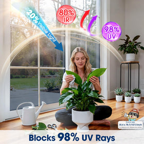 Coavas One Way Privacy Film blocks UV rays and reduces heat for comfort