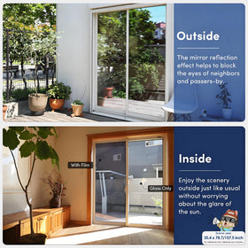 Coavas reflective window film in daylight exterior mirror effect