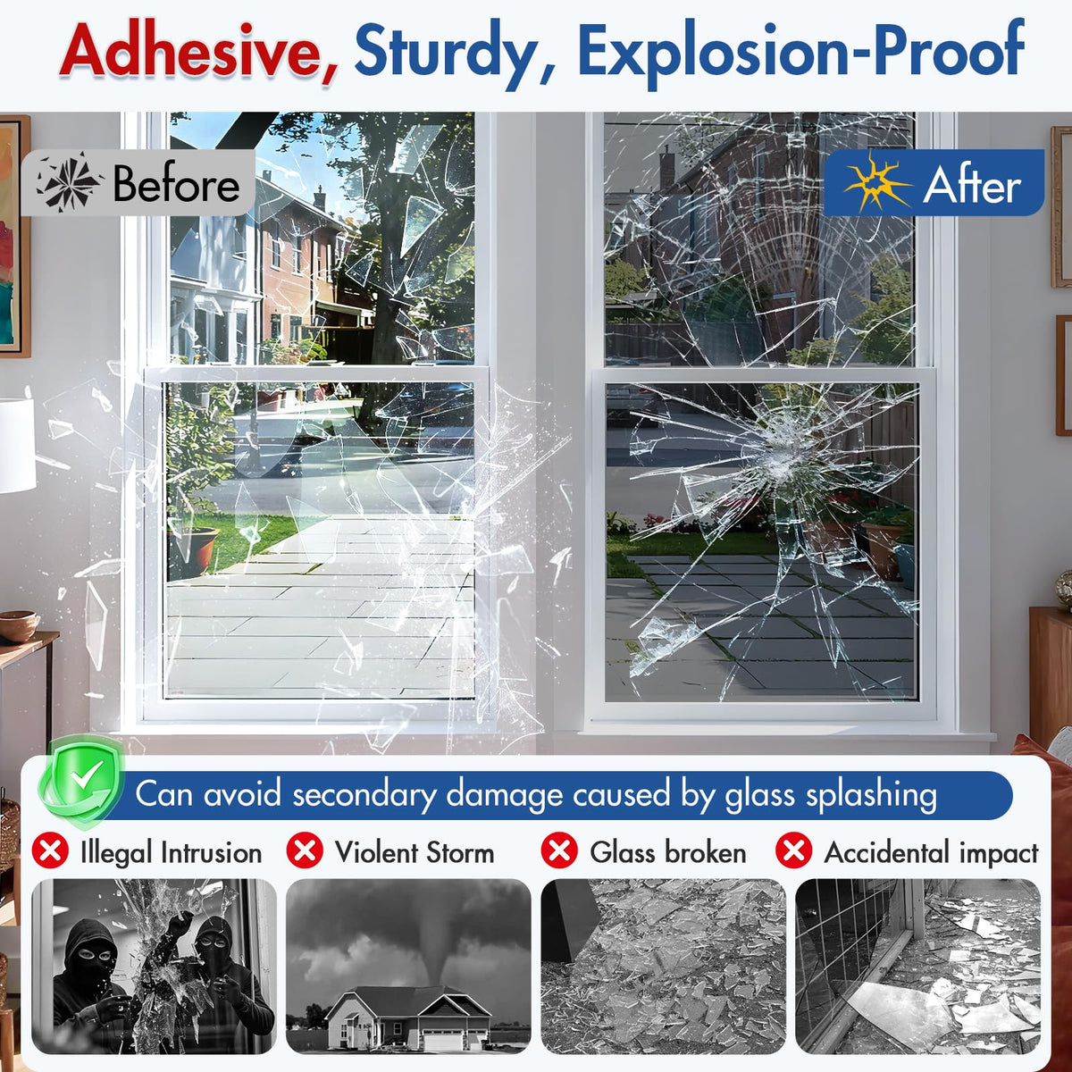 Coavas removable window film is glass-friendly and easy to remove.