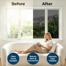 Coavas UV-blocking window film blocks 99 percent of UV rays protecting interiors