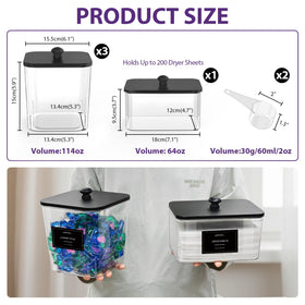 COAZEX clear dryer sheet organizer offering quick visibility and access.
