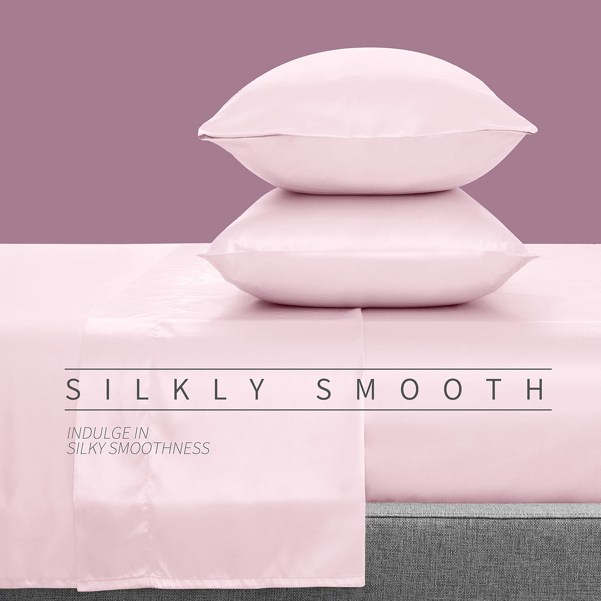 Cobedzy satin flat sheet 81x96 laying smooth for a luxurious drape