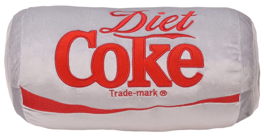 Lifelike Diet Coke can design pillow featuring pull tab for playful style.