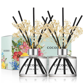 Cocodor preserved flower reed diffuser bottle and reeds for long-lasting fragrance