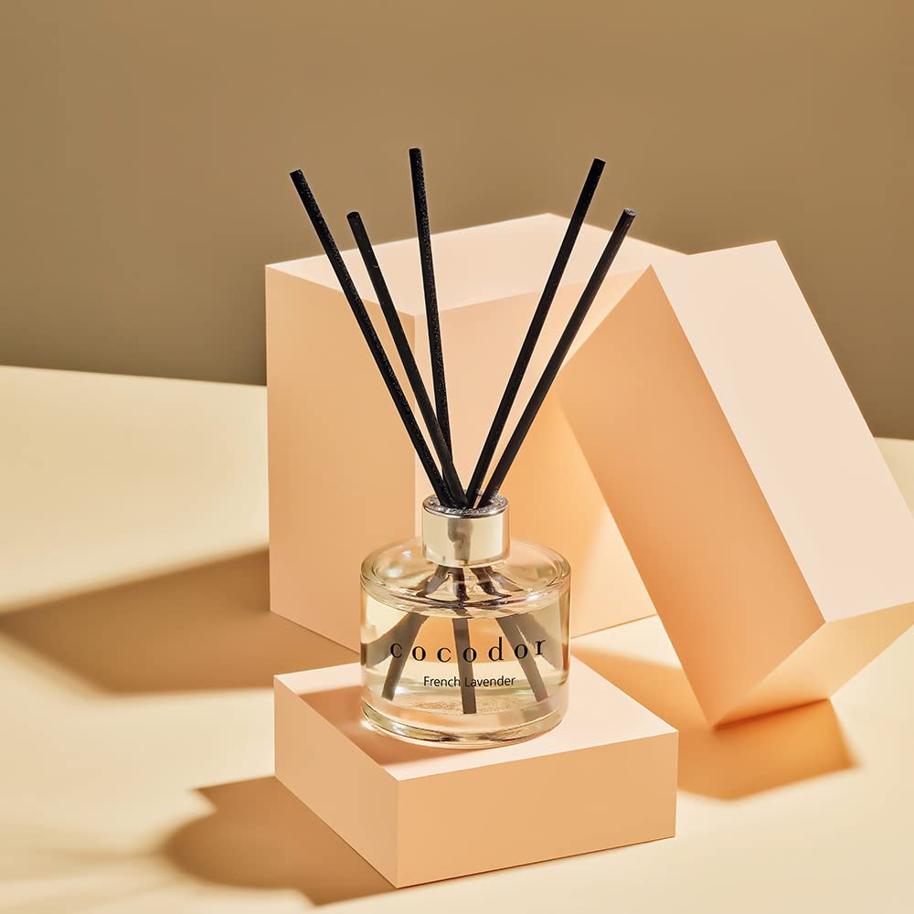 Cocod'or Signature Reed Diffuser 6-7oz bottle demonstrates long-lasting fragrance.