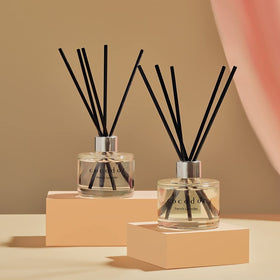 Cocod'or Signature Reed Diffuser mandarin-cotton aroma brightening the room.