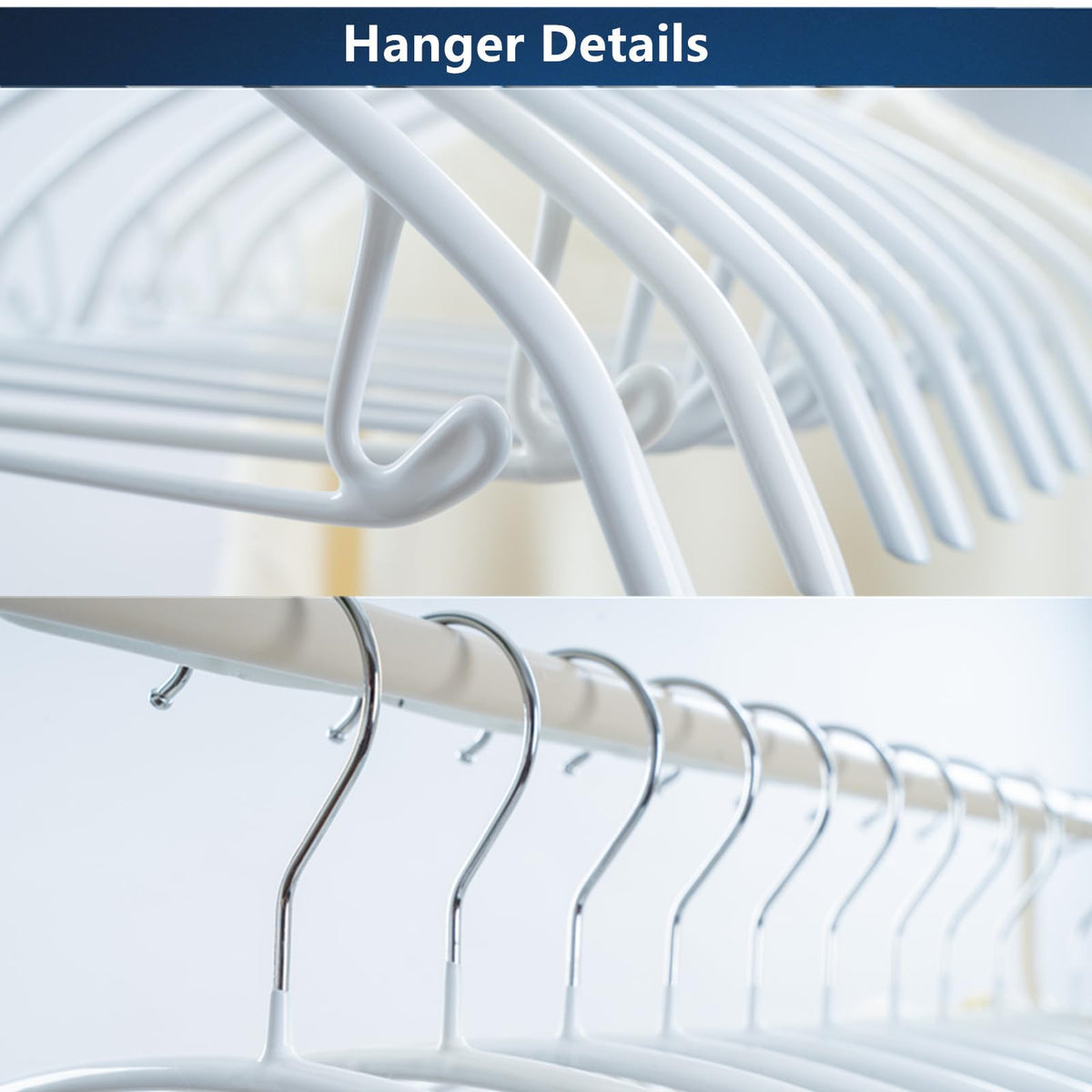 Cocomaya contour body design hangers prevent shoulder marks on knitwear.
