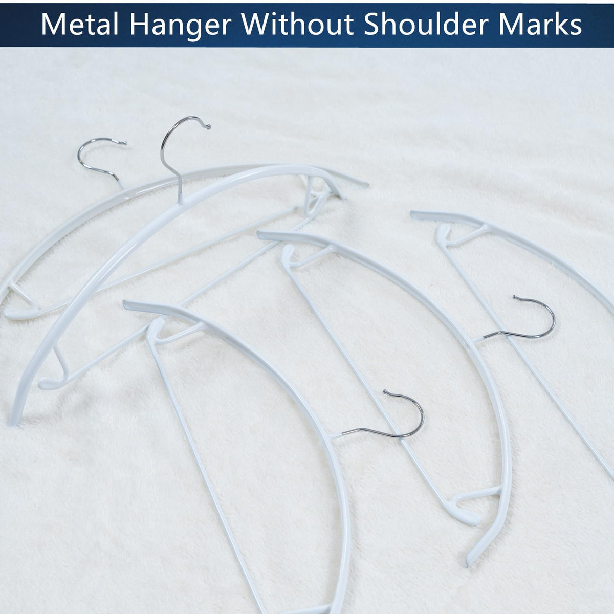 Cocomaya no-shoulder-bumps hangers protect fabric shape on delicate garments.