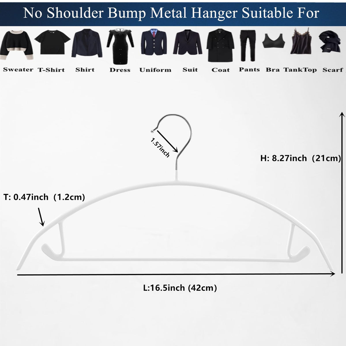 Cocomaya non-slip rubber-coated hangers securely hold heavy garments.