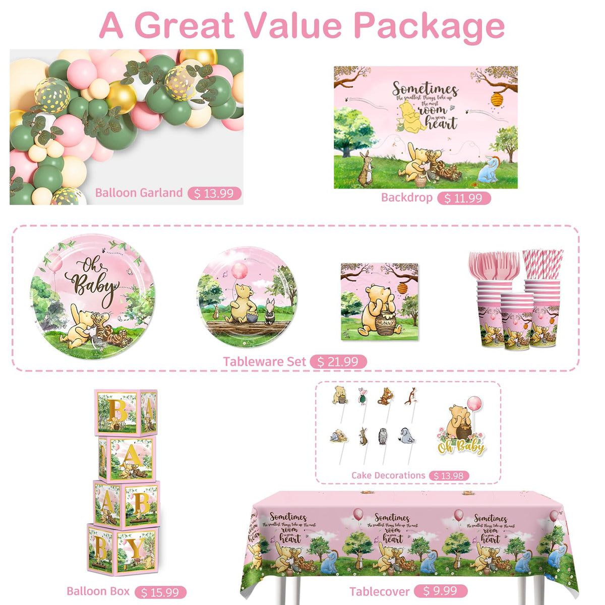 Cocomigo bear backdrop provides a warm, vintage ambiance for baby shower photos.