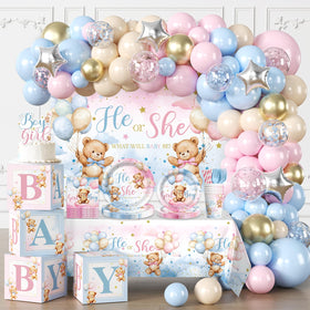 cocomigo bear gender reveal backdrop for memorable party photos