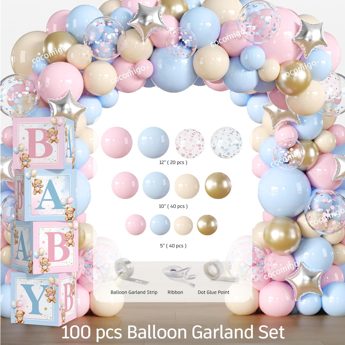 cocomigo bear gender reveal packaging keeps everything organized