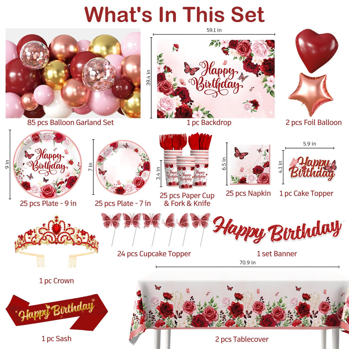 Cocomigo burgundy banner in rose gold tones for cohesive decor